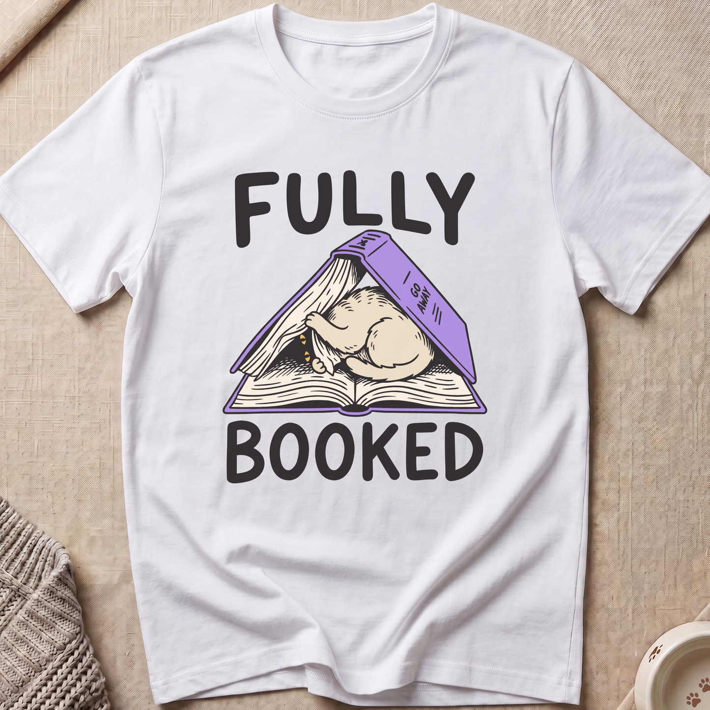 Fully Booked Cat T-Shirt