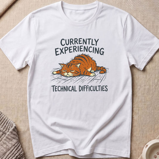 Technical Difficulties Cat T-Shirt