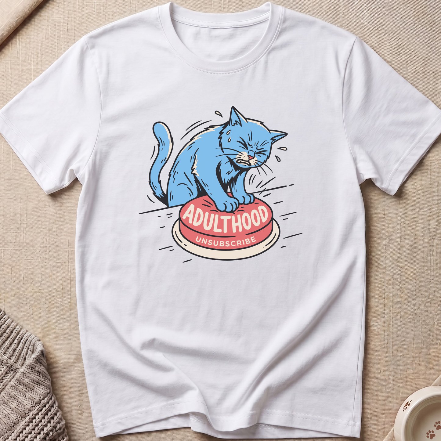 Adulthood Unsubscribe Cat T-Shirt